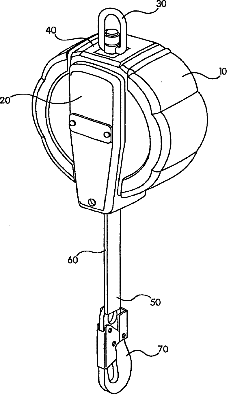 Self-retracting guy wire and detent mechanism with pawl locking mechanism