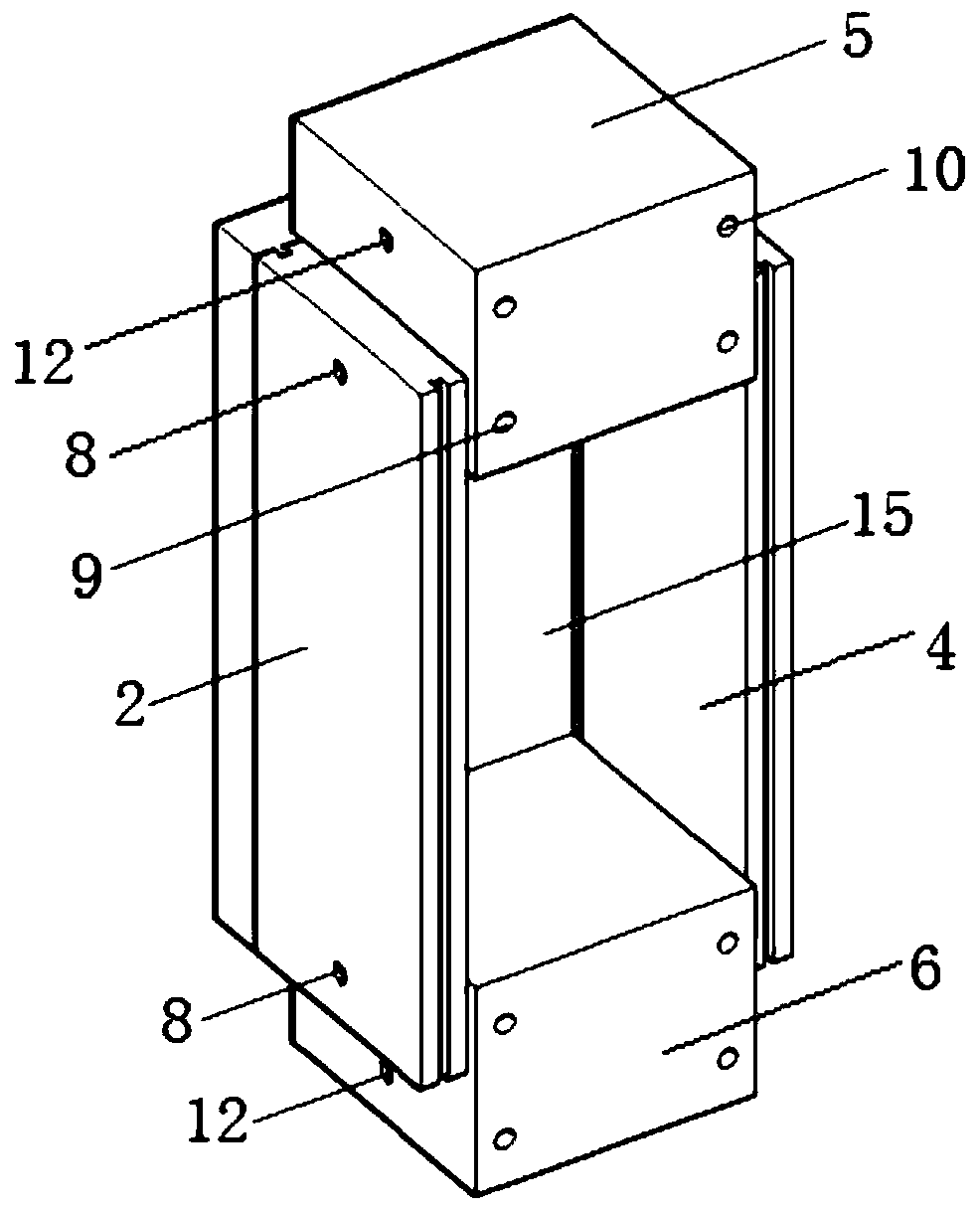 A kit for preparing cuboid columnar jointed rock samples