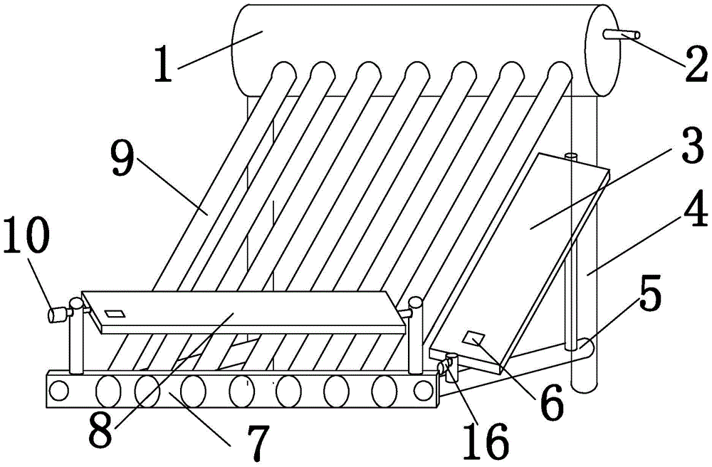 A high-performance oscillating flow heat pipe solar water heater