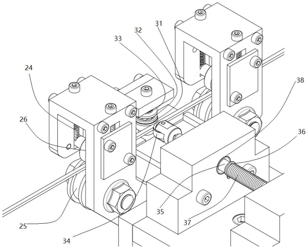 Welding wire width measuring device