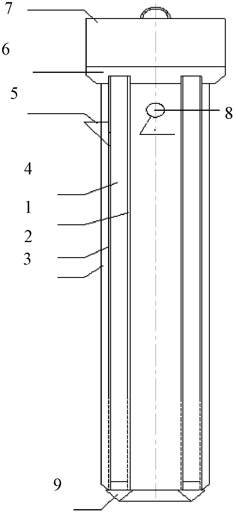 Large-cross-section driven-casing cast-in-place post-grouted concrete hollow square pile and production method thereof