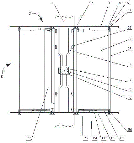 Auxiliary device for construction of dangling cross beam