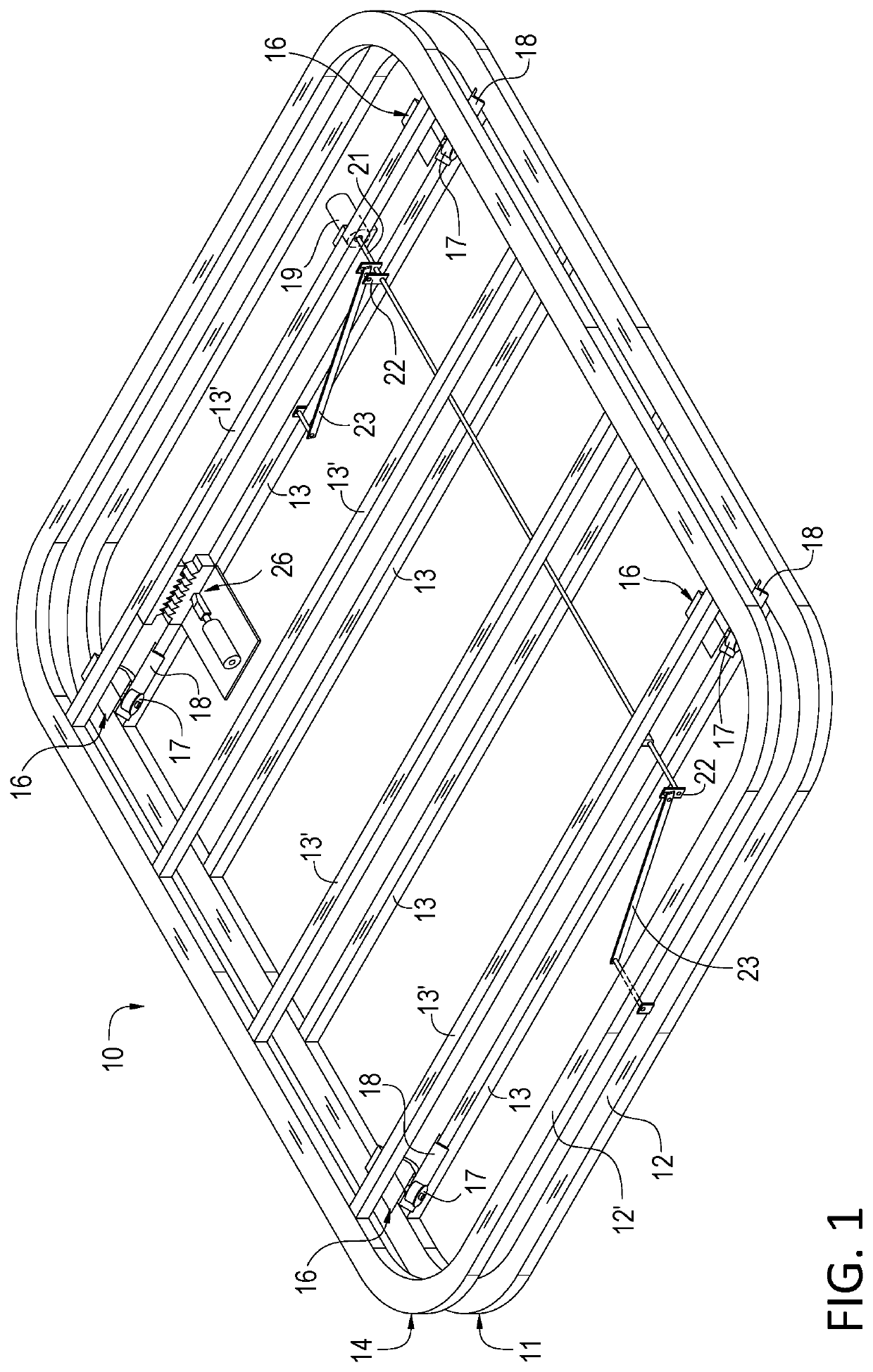 Rocking bed with braking mechanism