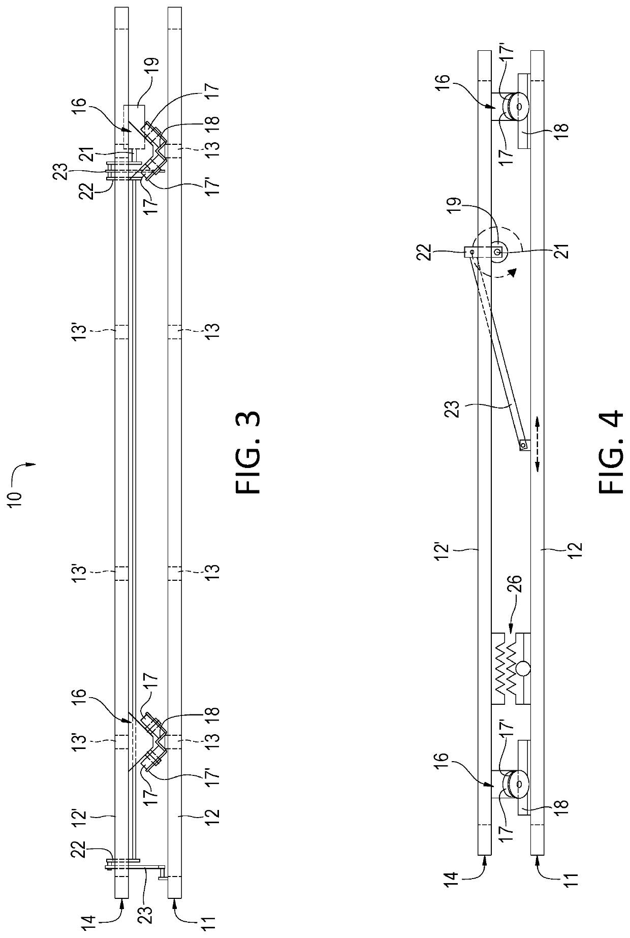 Rocking bed with braking mechanism