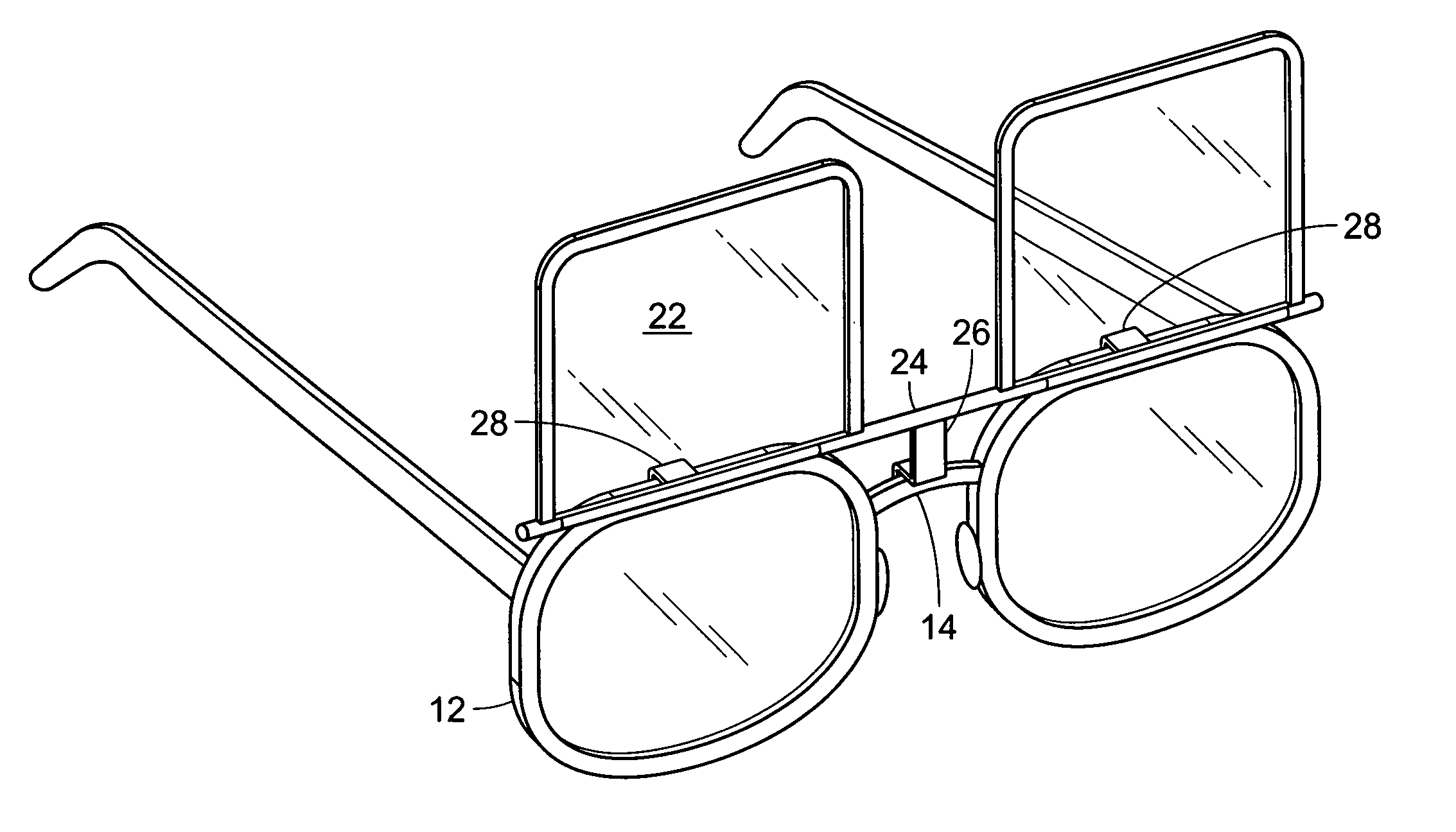 Clip-on magnifying lens attachment for eyeglasses