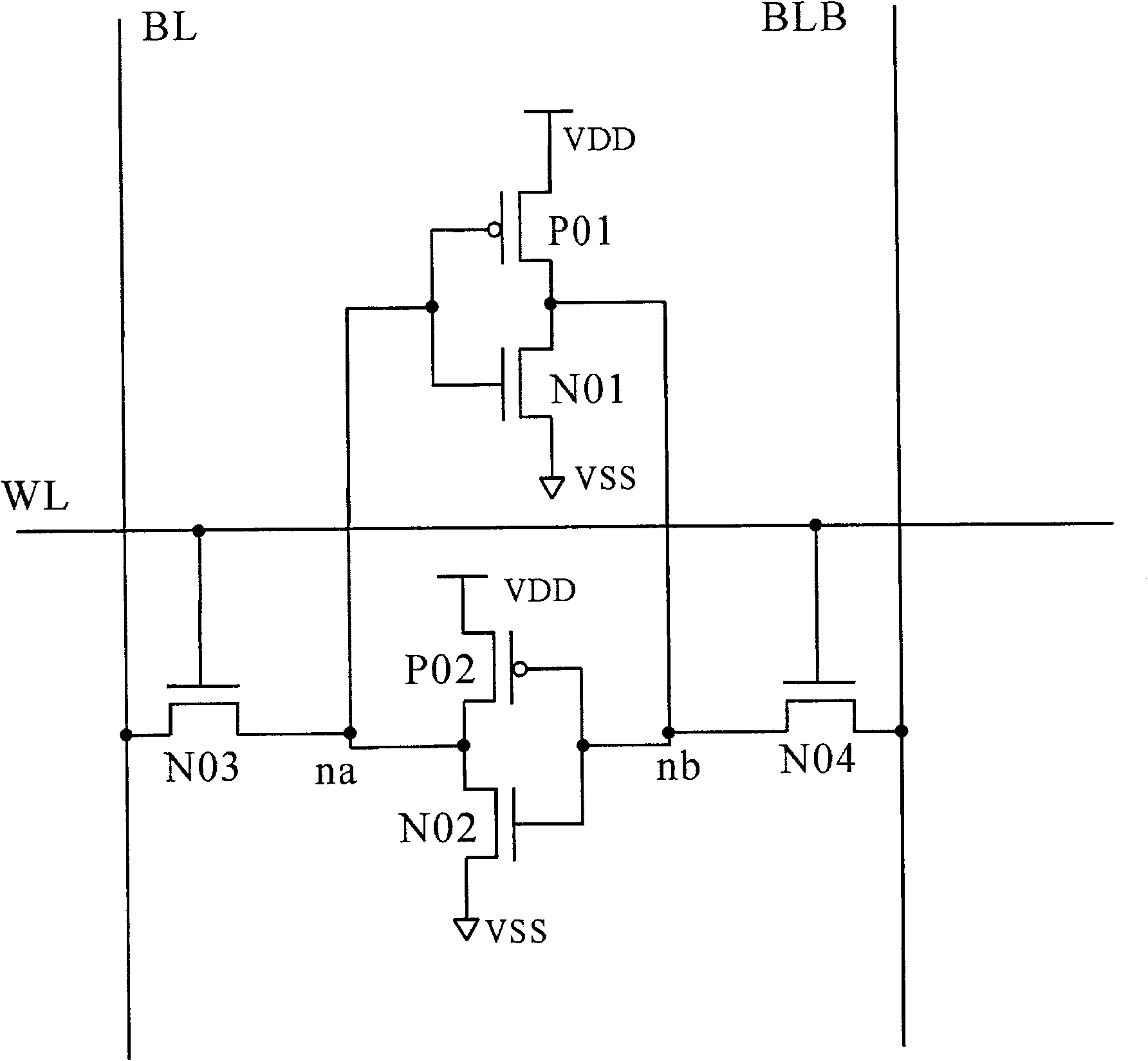 Dual-port static random access memory unit