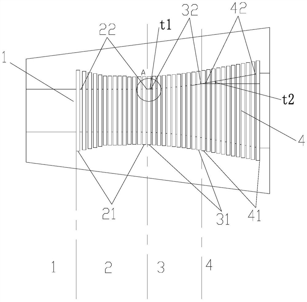 Millimeter wave broadband corrugated horn and manufacturing method thereof