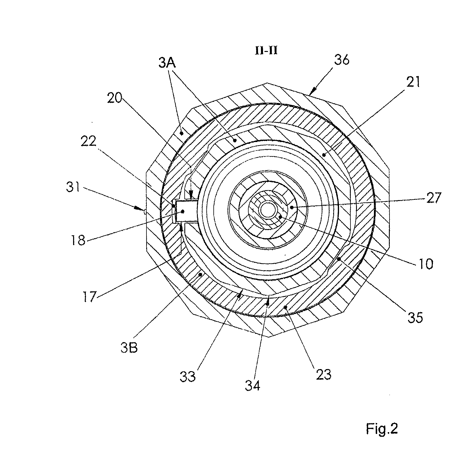 Dispensing device for fluids from a fluid container