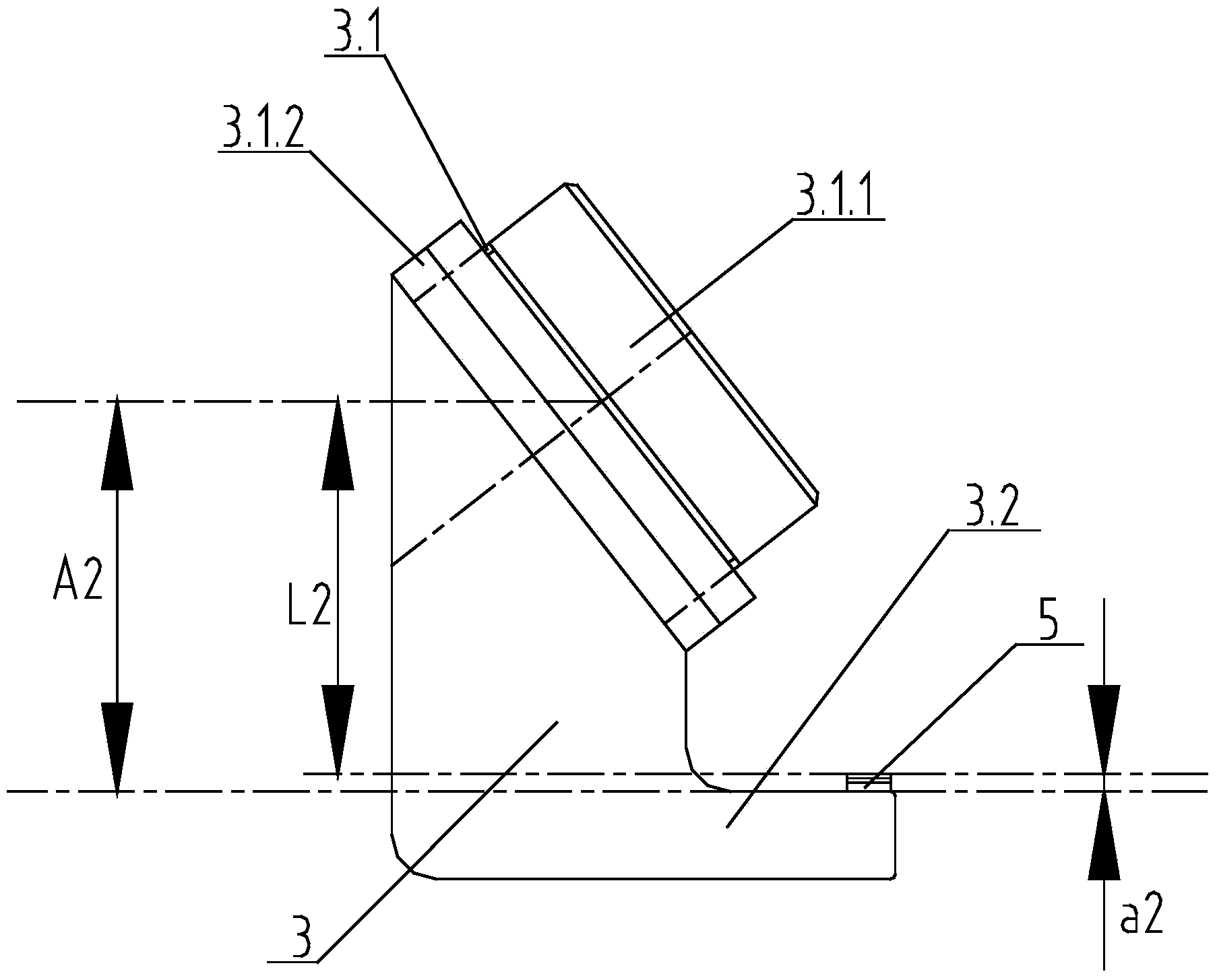 Method for measuring reversely-spraying hole of rocket chamber shell and special devices