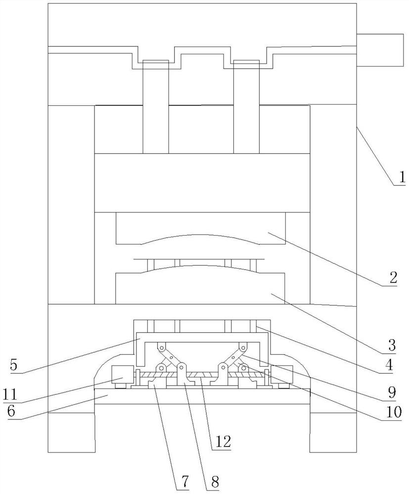 Connecting rod type servo drawing pad structure