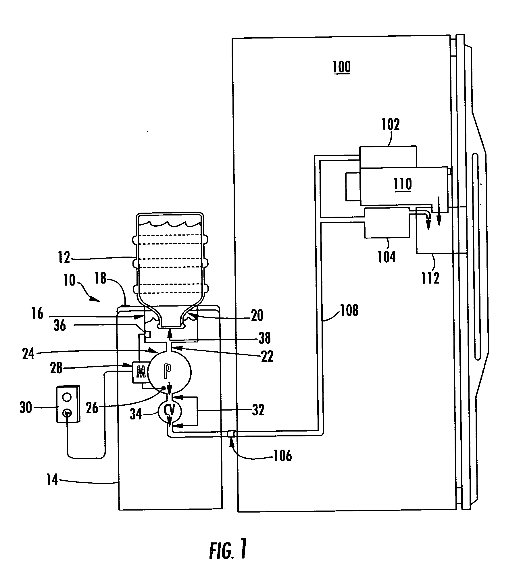 Method and apparatus for delivering bottled water to an automatic ice maker and water chiller