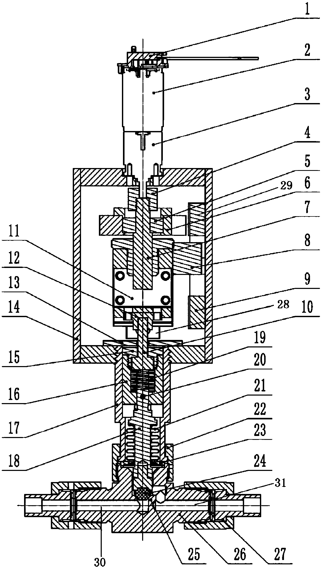 Low-temperature electric adjusting valve capable of adjusting pretightening force and adjusting method