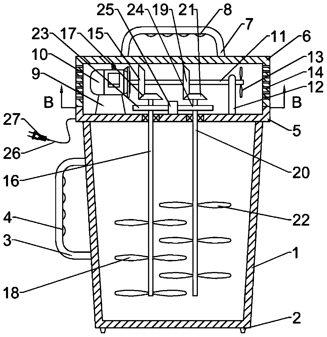 Separated manual and automatic integral juice squeezing machine