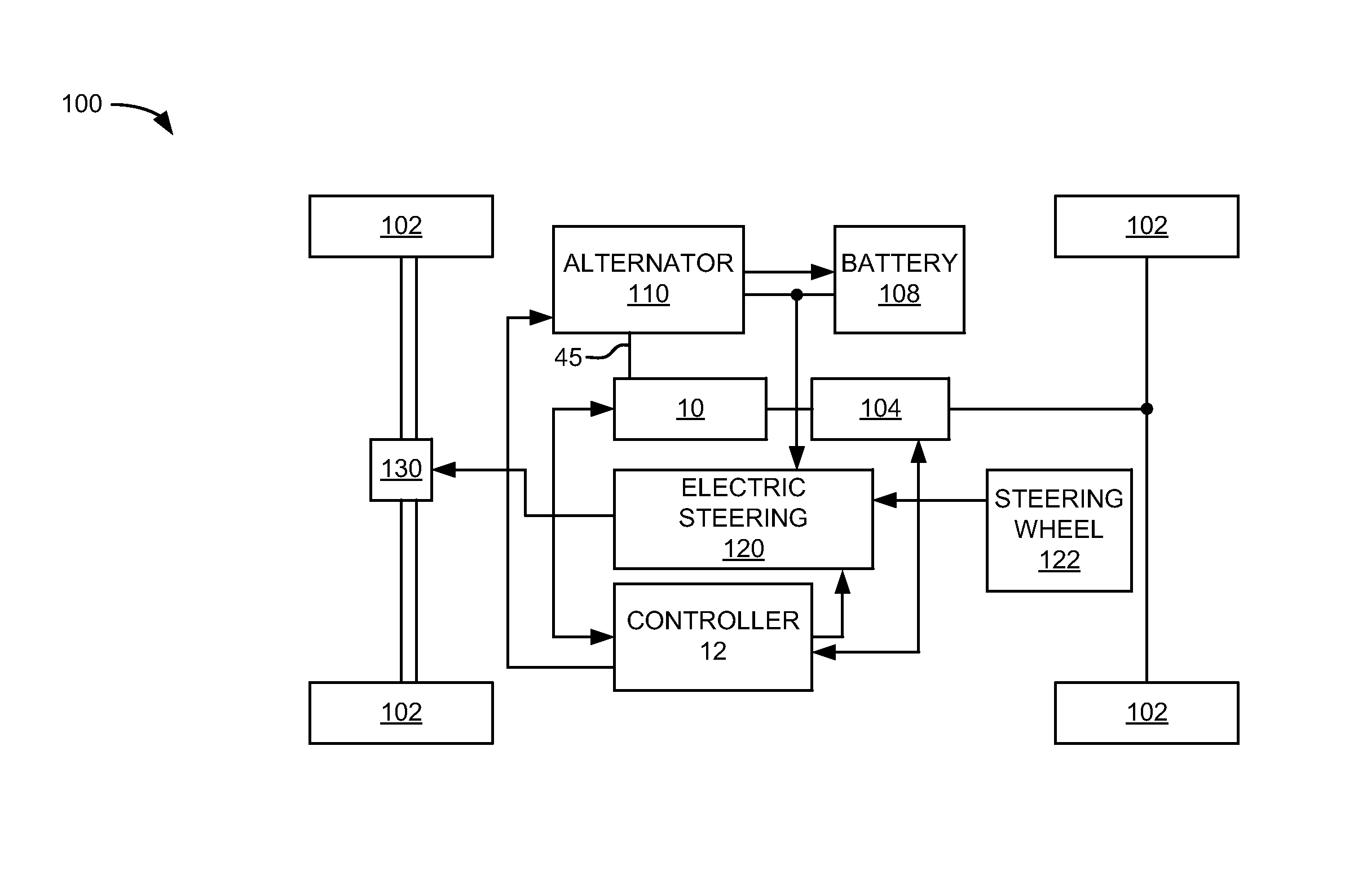 Method for supplying power to an electrically assisted steering system