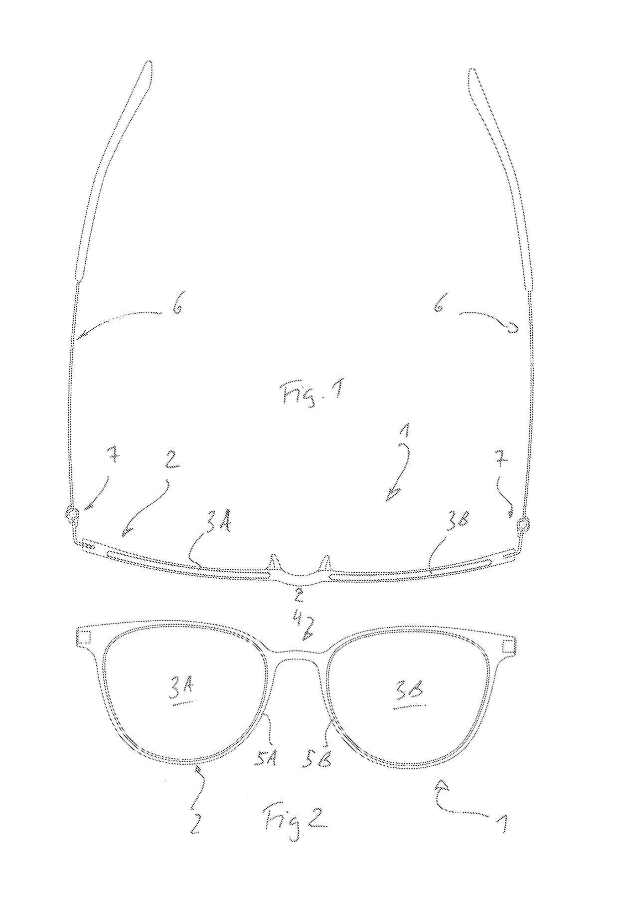 Screwless hinge for a pair of eyeglasses