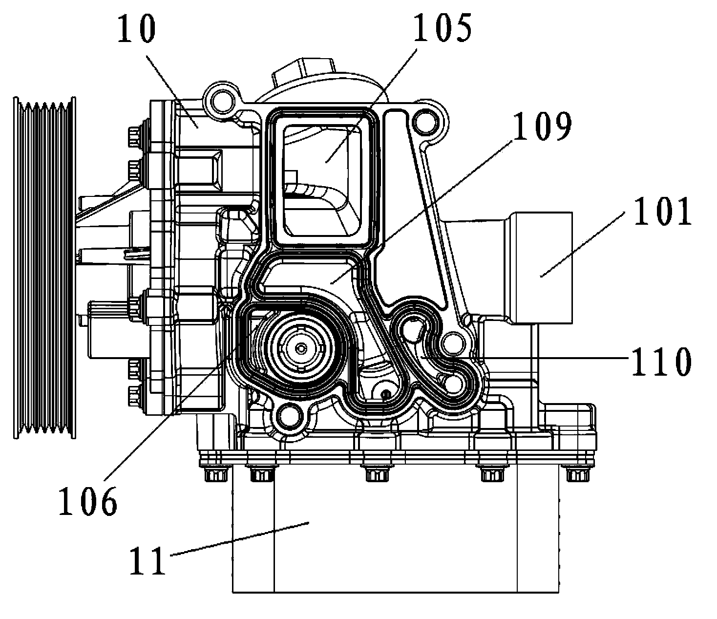 Engine cooling system, engine and vehicle