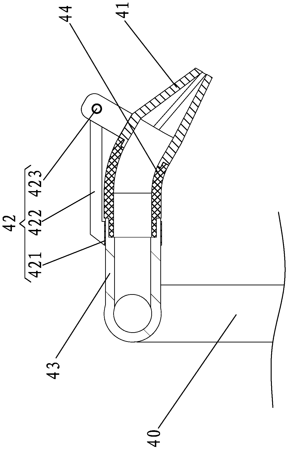 Large-area cross-linking device for nanofibers