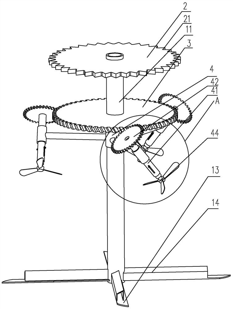 Wet type granulator beneficial to stirring and chopping