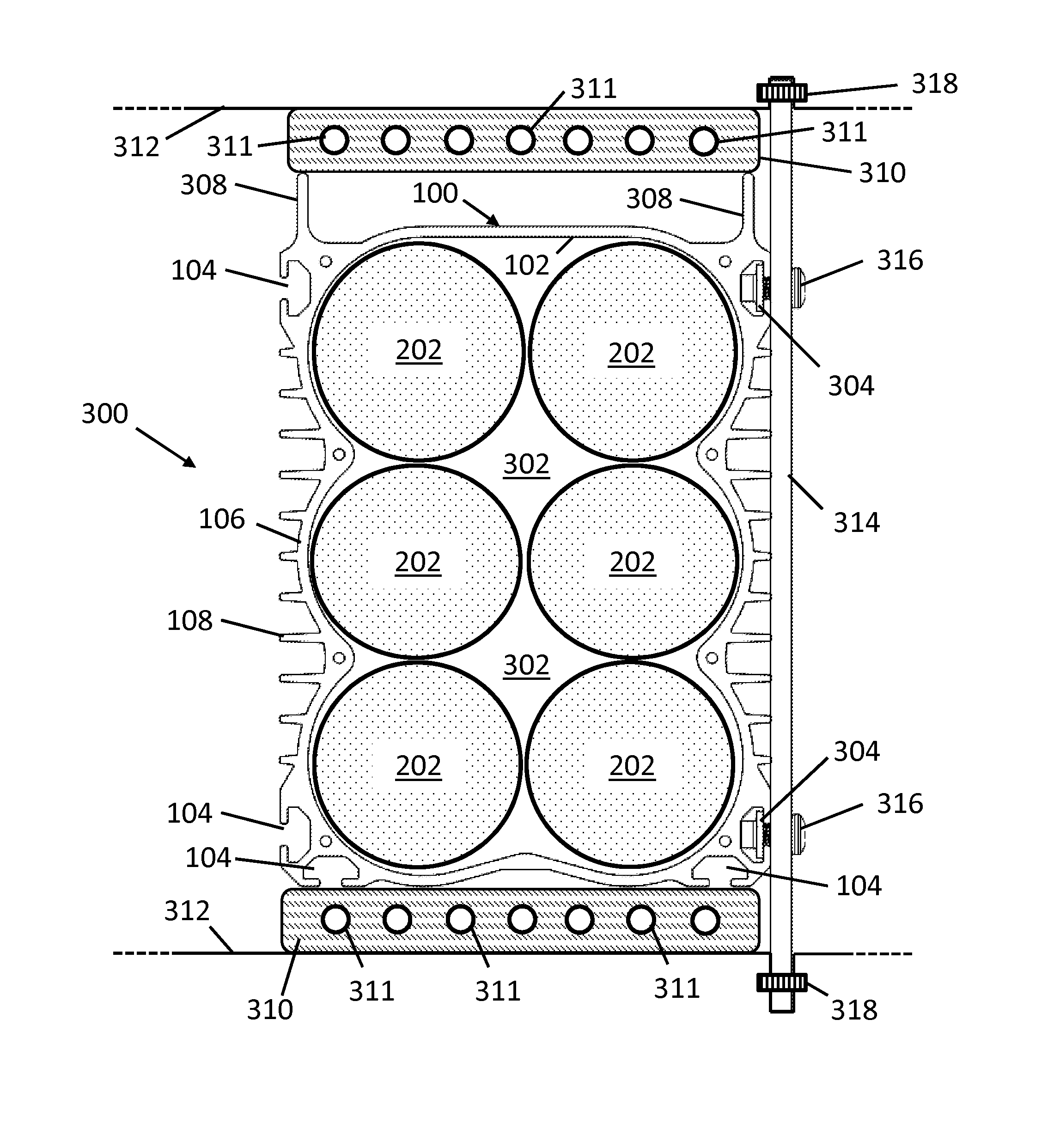 Apparatus for enclosing energy storage devices