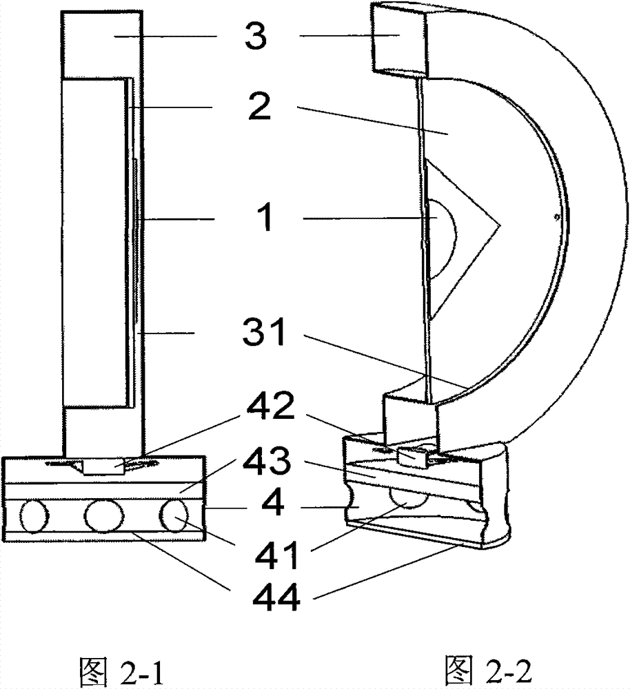 LED (light emitting diode) heat radiation packaging structure with air outlet at side face