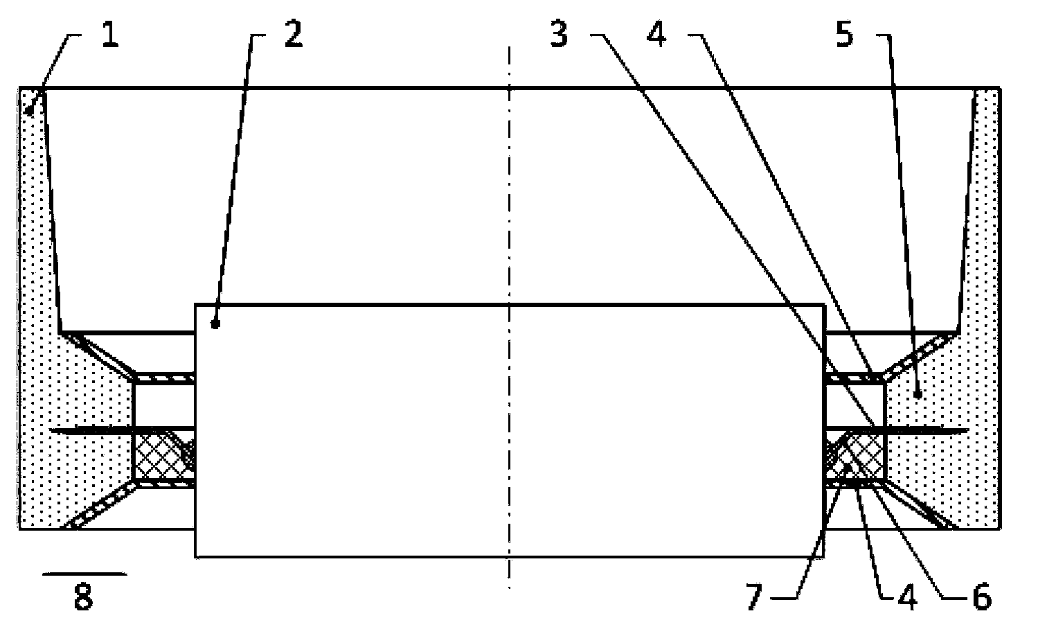 Thin-film sealing-in structure of high-temperature-resistant and high-strength glass tube and metal piece