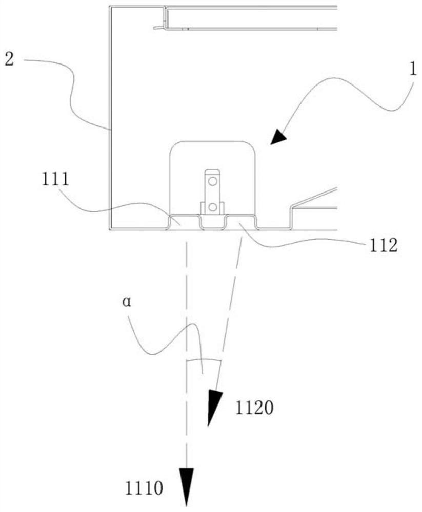 An air curtain range hood