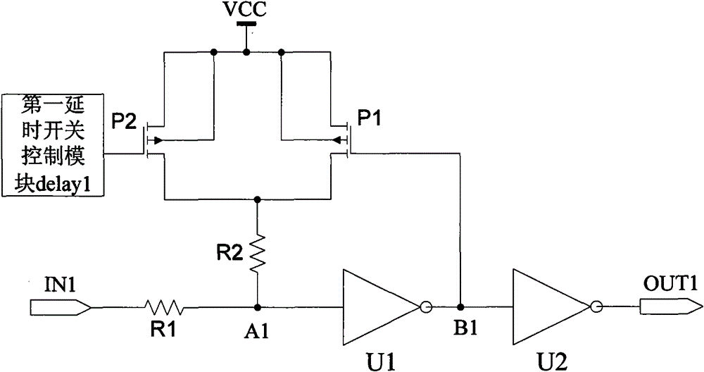 Potential pull-up circuit and pull-down circuit of I/O port of integrated circuit