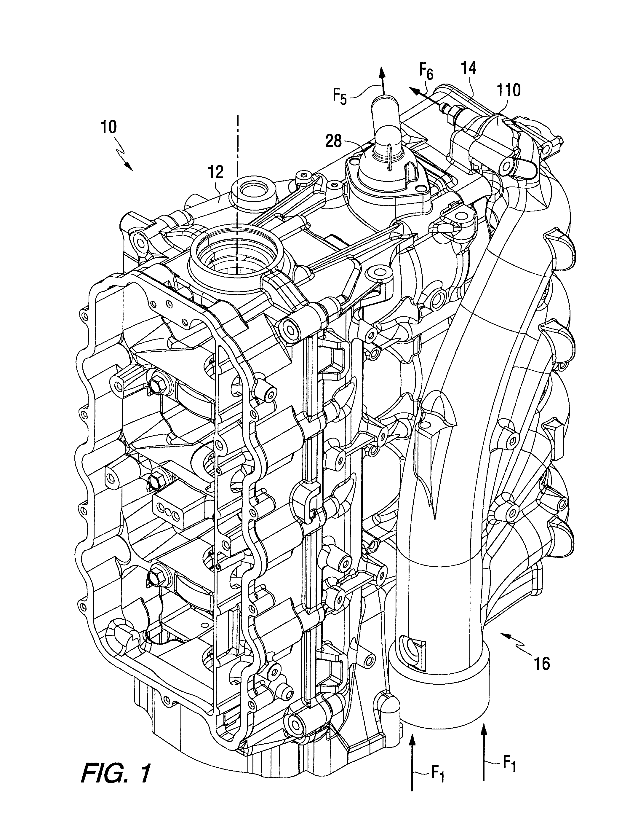 Method for cooling a four stroke marine engine with multiple path coolant flow through its cylinder head