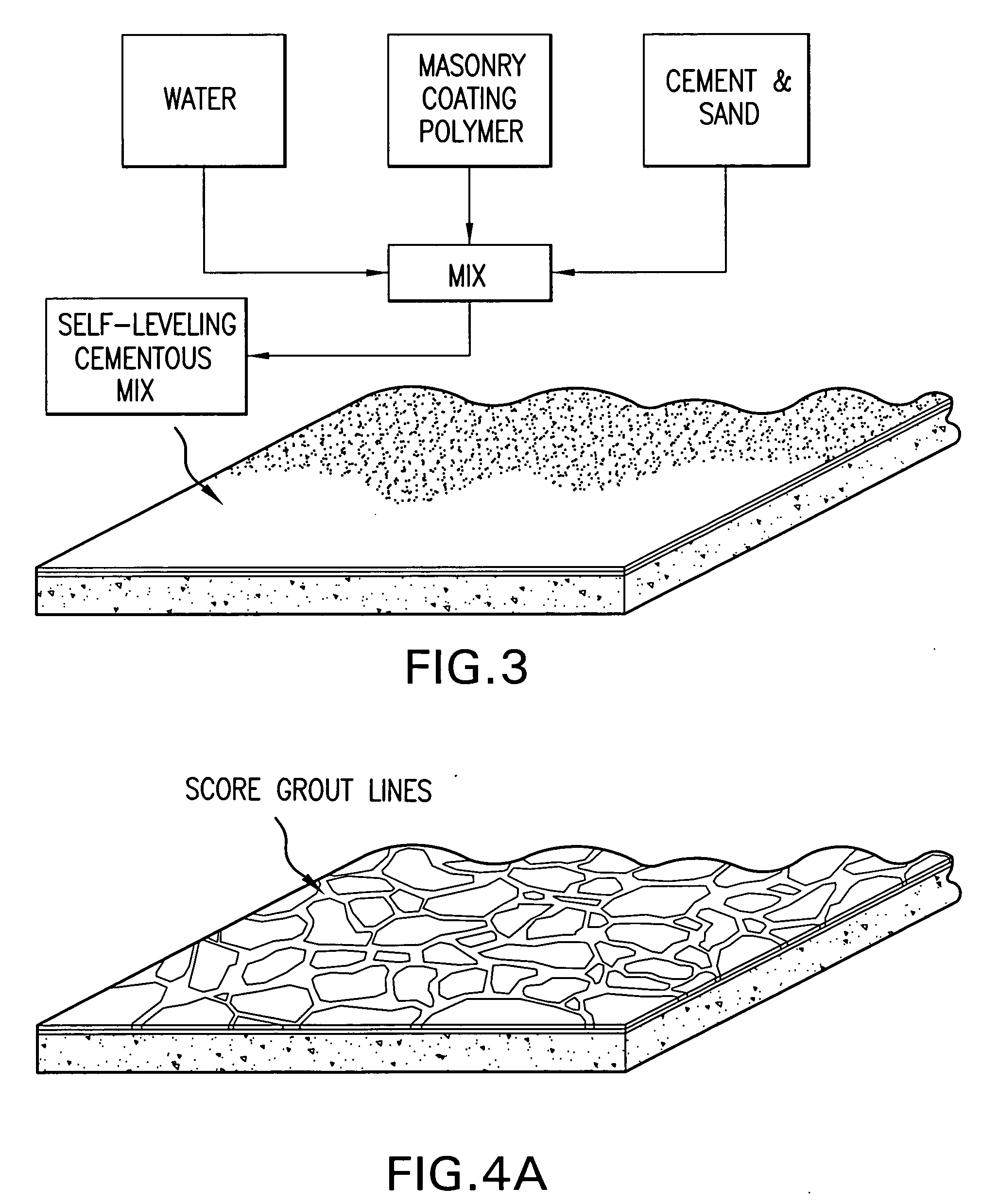 Composition and method for installing a simulated natural surface