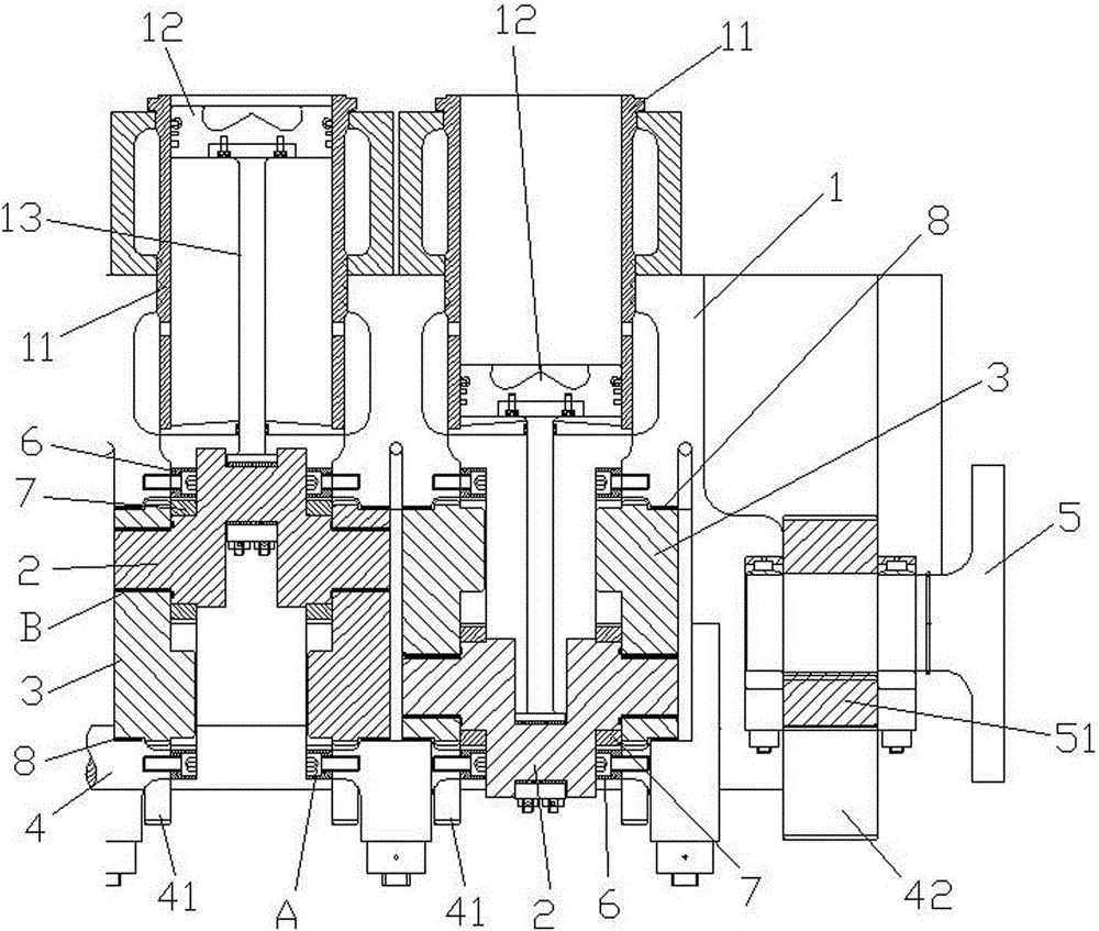Engine power transmission output structure