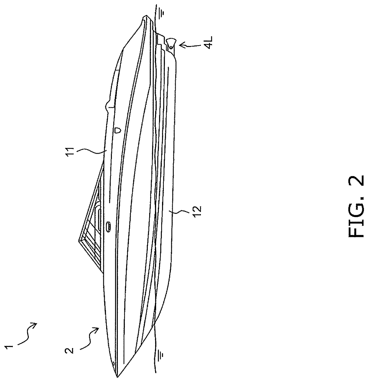 Boat and control method for same