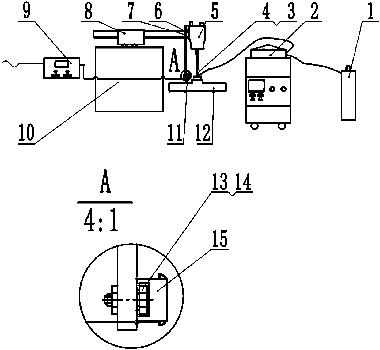 Seam-like welding-traveling wave-like magnetic field composite method for improving defects of cladding layer