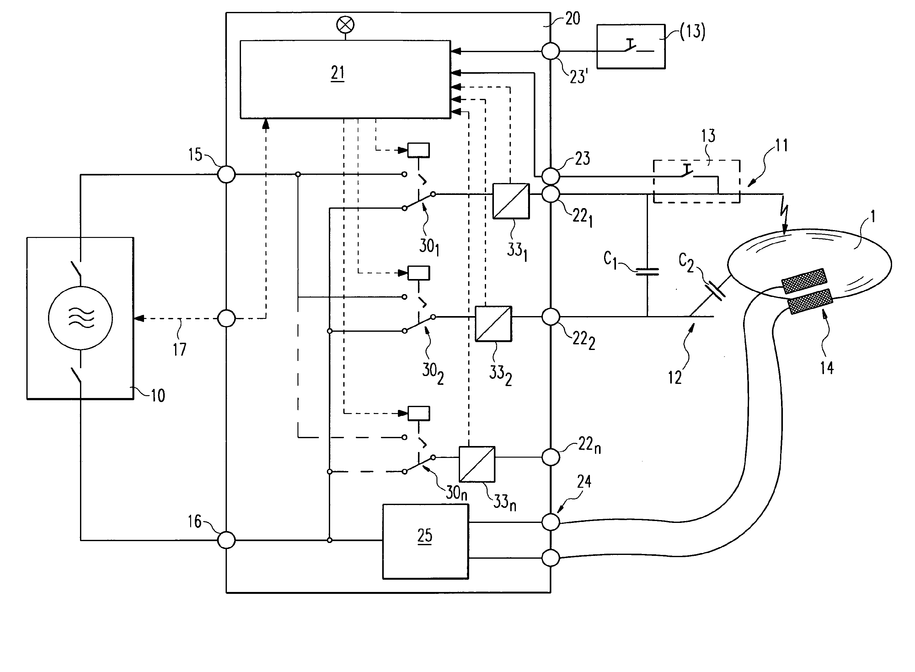 Safety Device For a Hf-Surgery Appliance