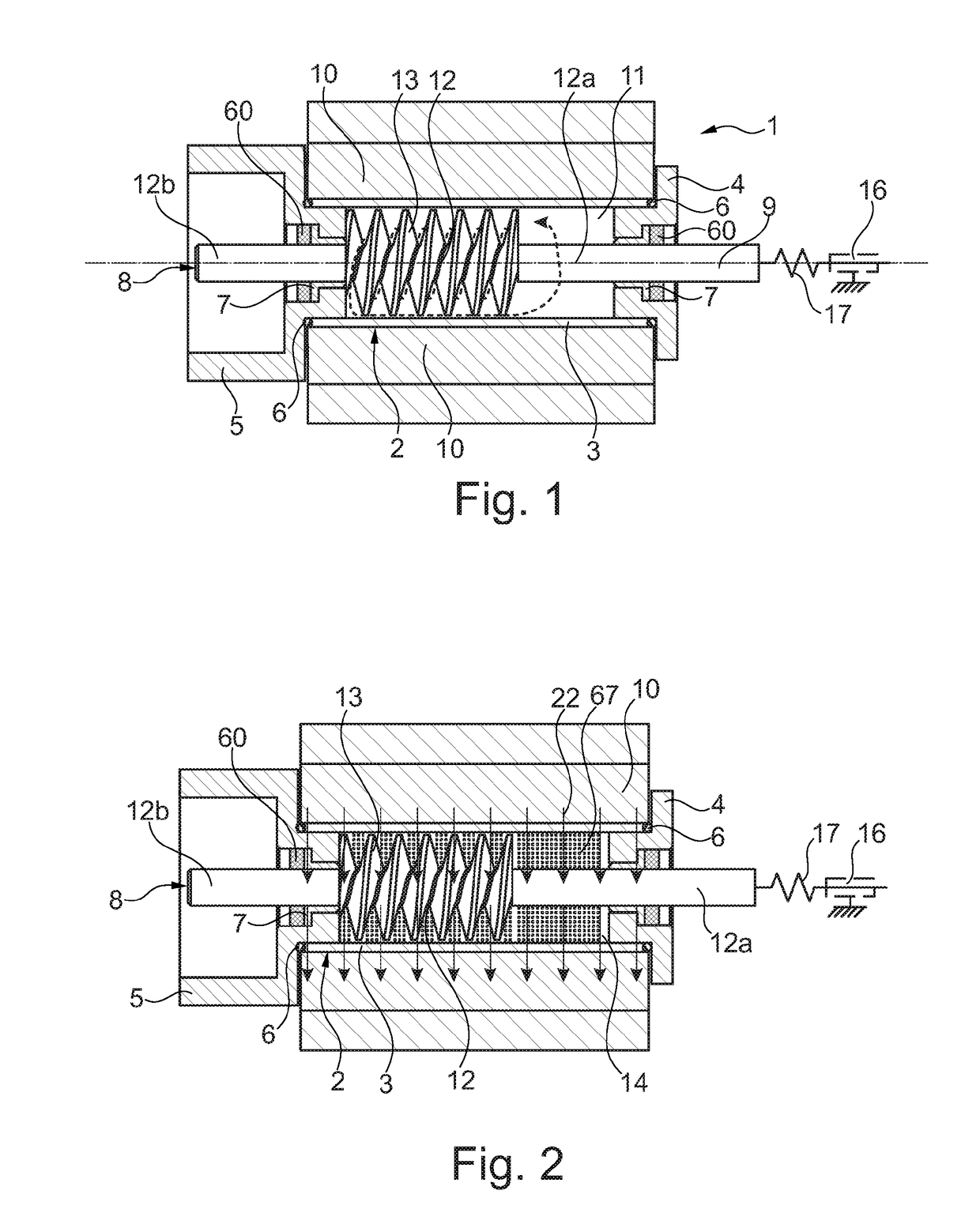 Magnetorheological actuator having a rotationally driven threaded spindle and clutch having an actuator