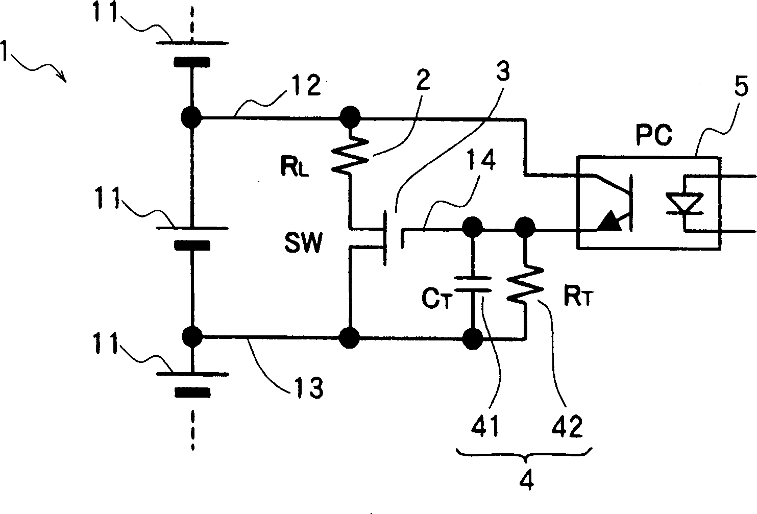 Charging rate regulator circuit of battery