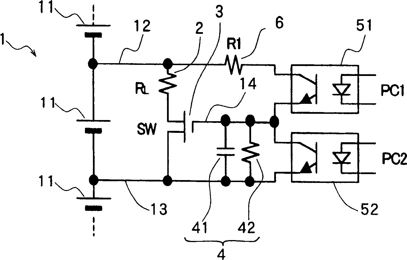 Charging rate regulator circuit of battery