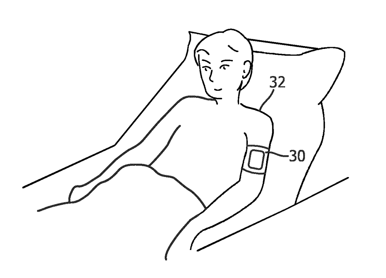 Device and method for monitoring a physiological state of a subject