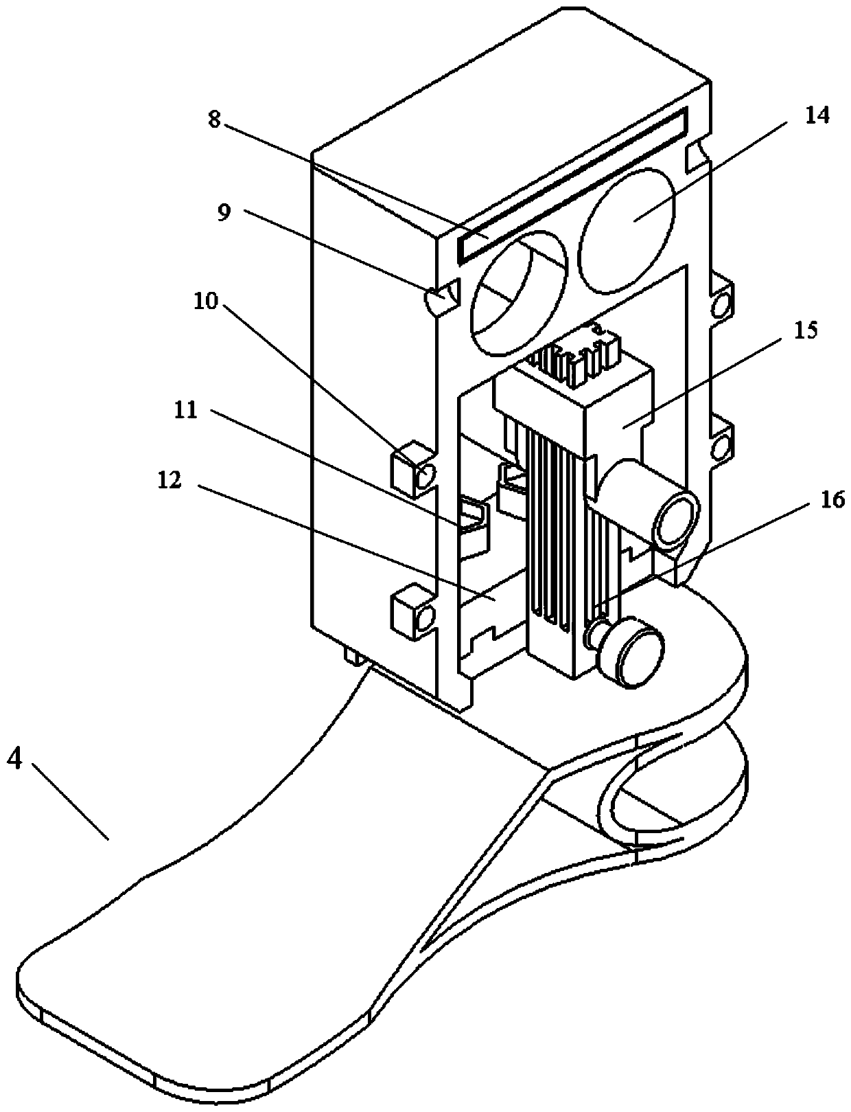 Motor-driven active ankle joint artificial limb and method thereof