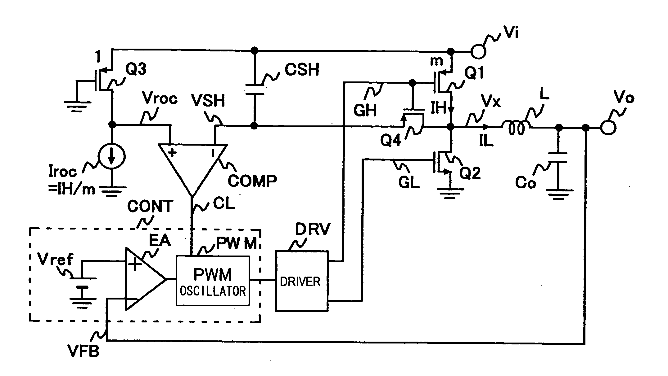 Over-current detection circuit and method for power-supply device