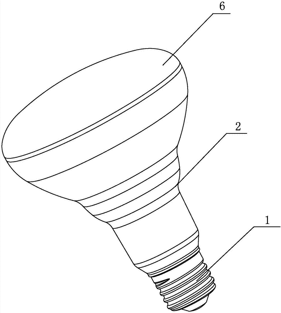 LED BR lamp capable of achieving automatic assembly