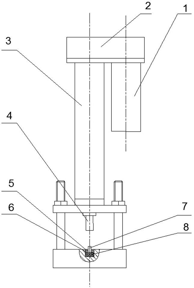 Rivet punching machine with complete servo driving system and working method thereof