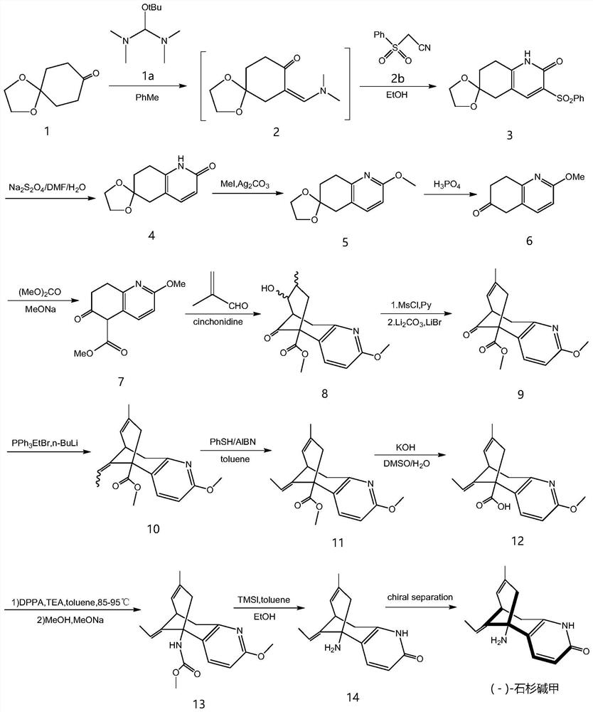 Synthesis method of (-)-huperzine A