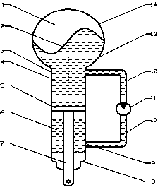 Hydro-pneumatic spring device with inerter and damper connected in parallel