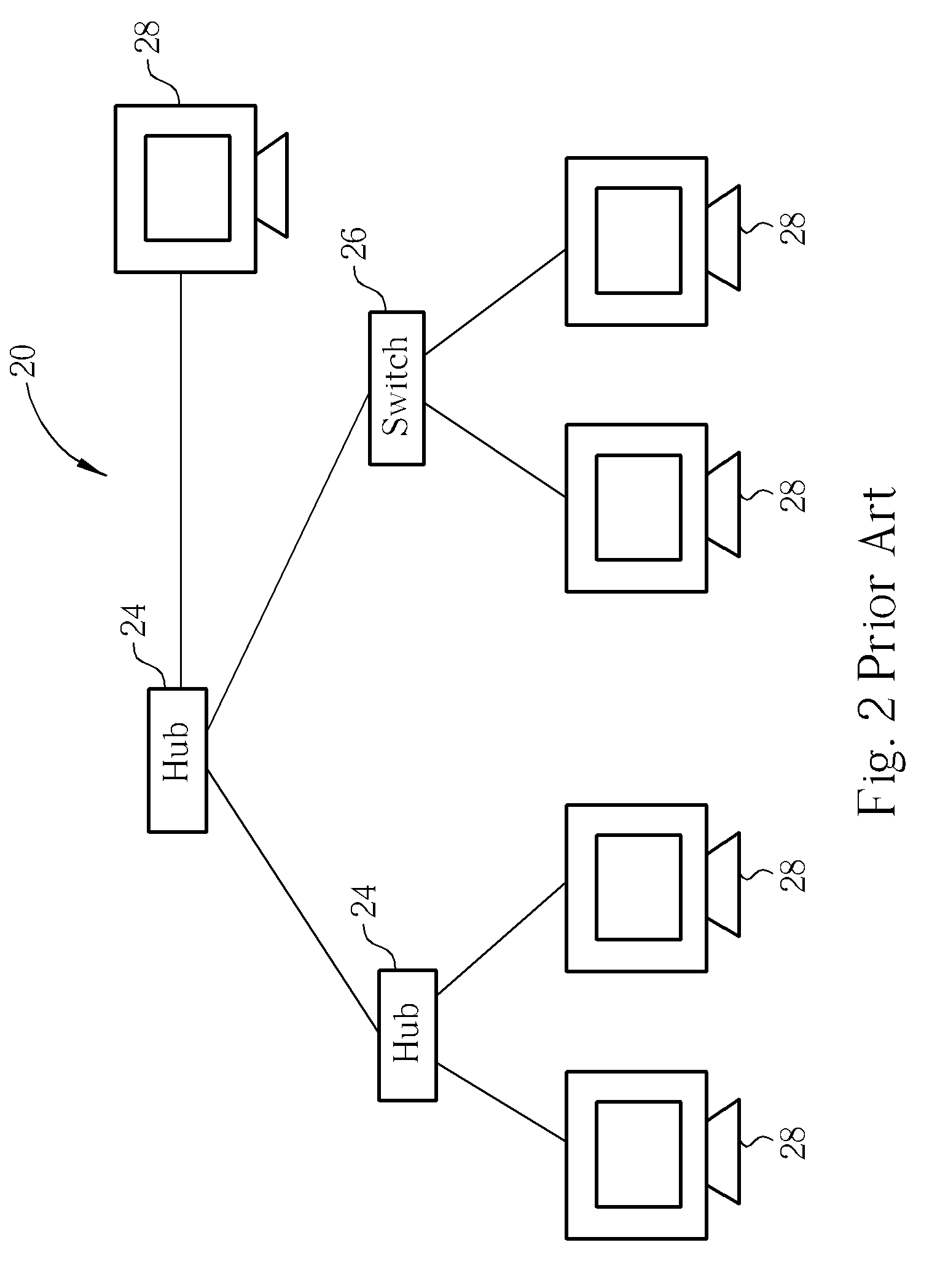 Switch capable of controlling data packet transmission and related method
