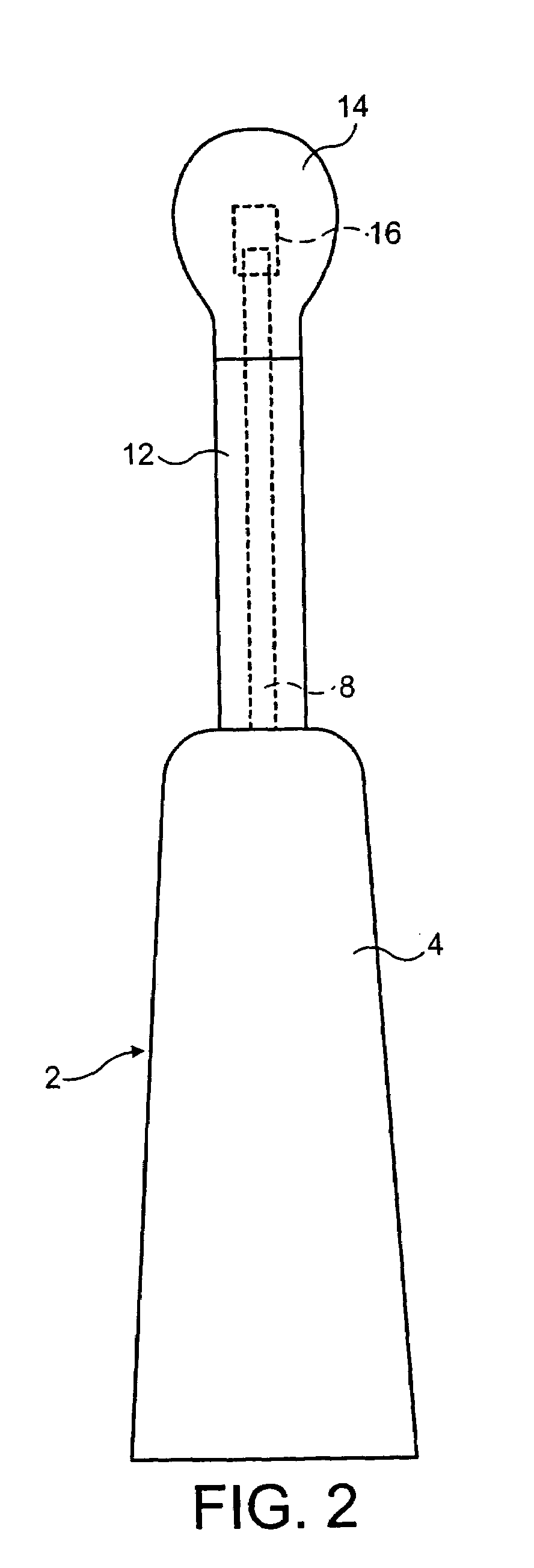 Process for making a massage device departing from an electric toothbrush