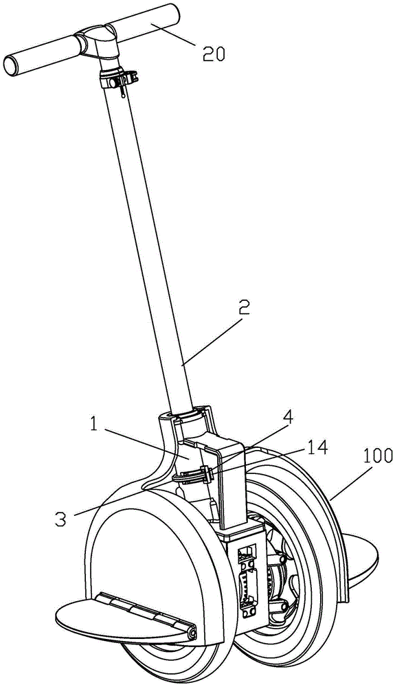 Rotating lever rotating reset mechanism