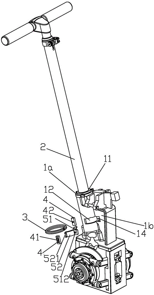Rotating lever rotating reset mechanism