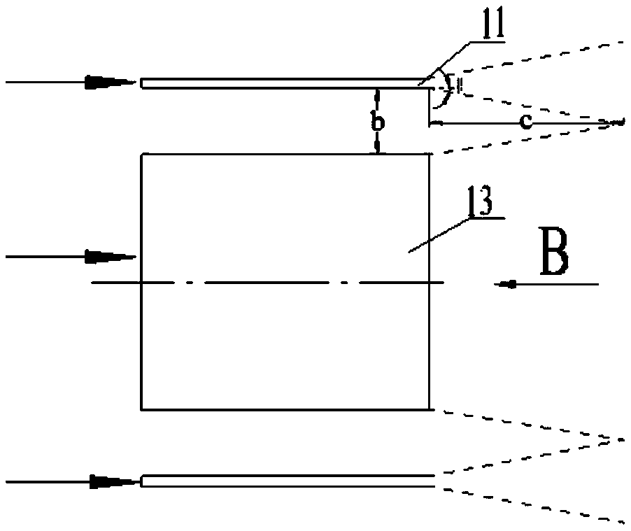 Burner with gasification agent and raw coal gas mixed completely and complete mixing and gasification method for gasification agent and raw coal gas