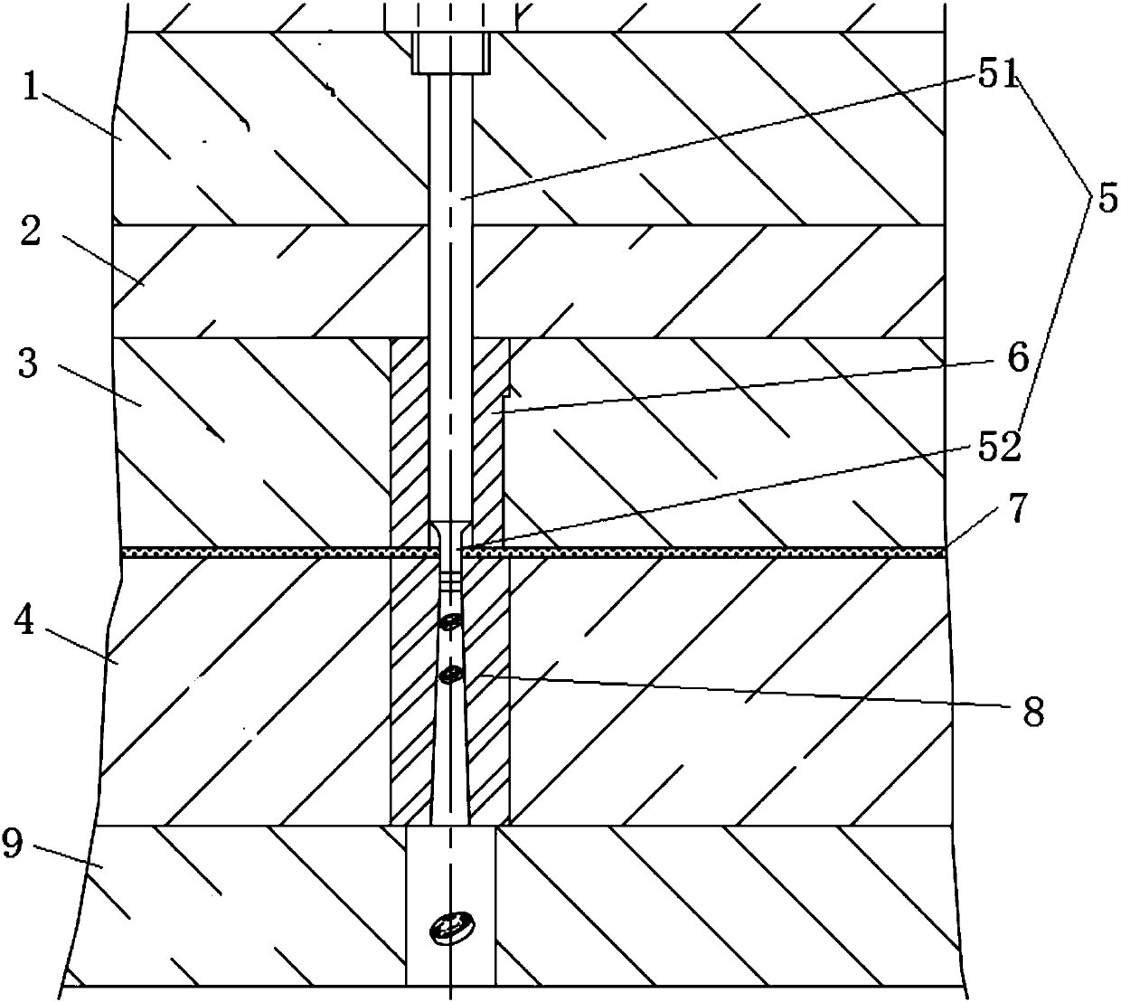 Plate punching die