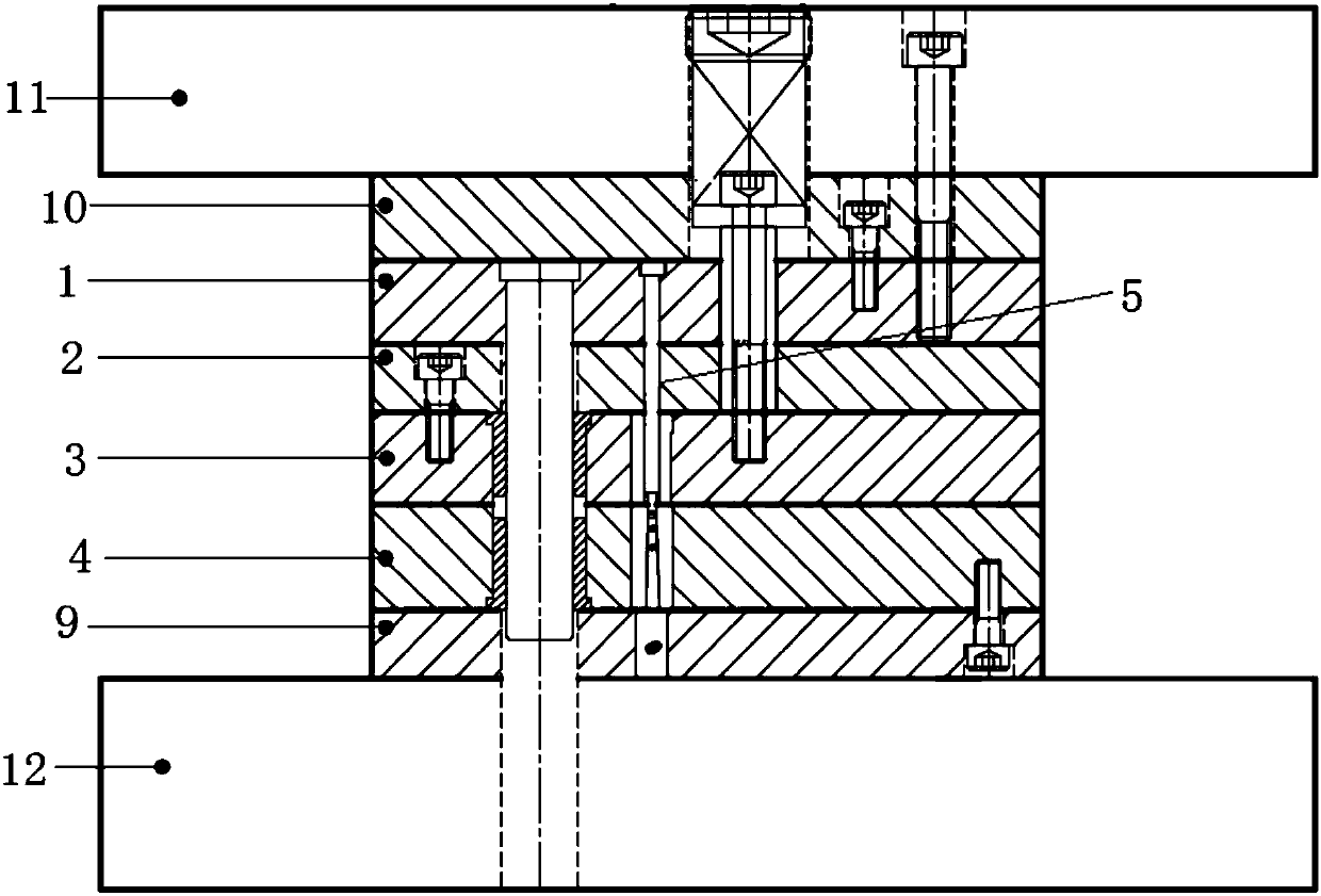 Plate punching die